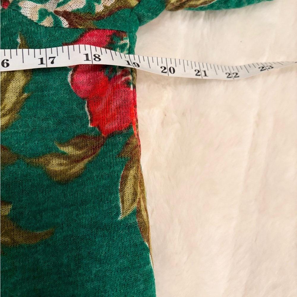 Alberto Makali Green Floral Open-Front Knit Cardigan - Picture 6 of 8